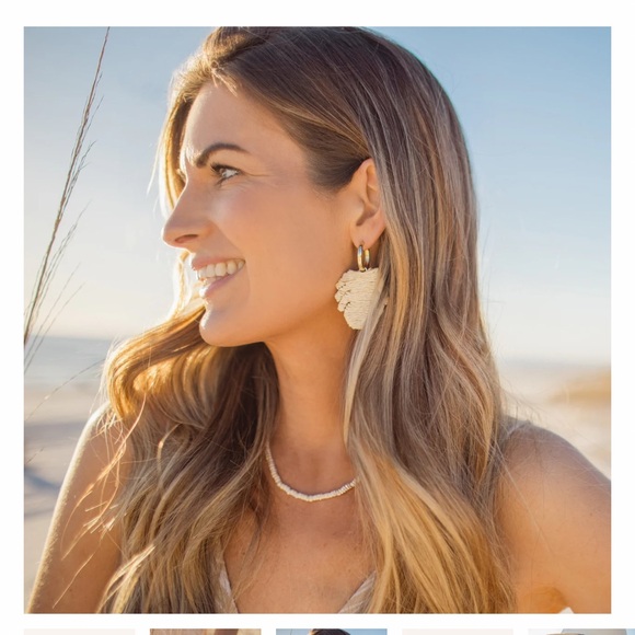 14 kt gold plating & Stainless Steel rattan earrings. Two pair in one. - Picture 3 of 4